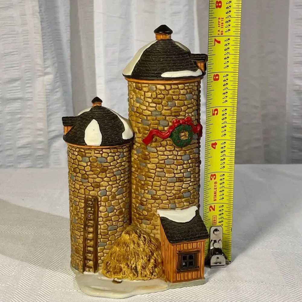 Lemax 1999 Silo #94381 Christmas Village Farm Porcelain Retired w/ Box(c25-926-1